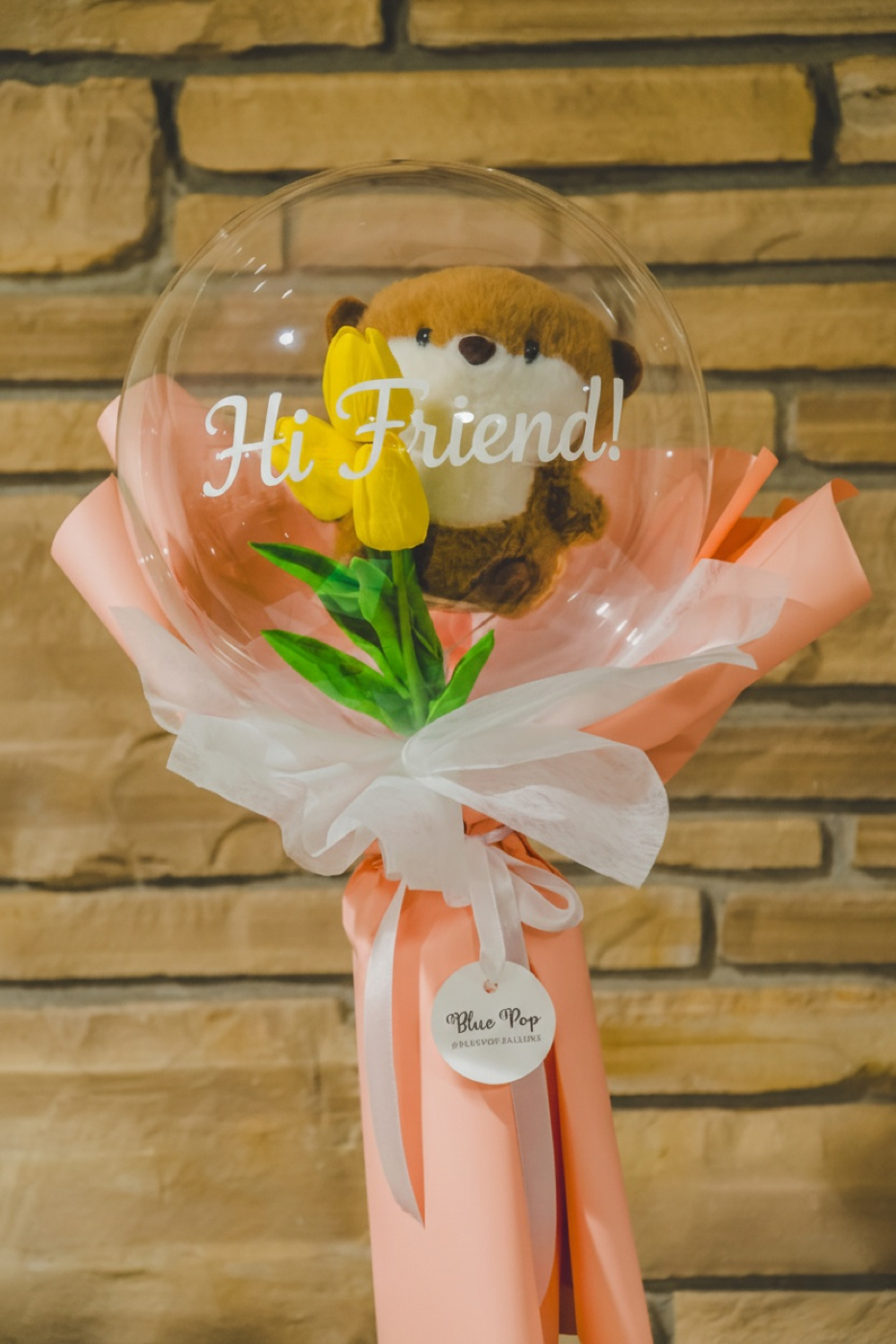 Cute Plush Tulip Balloon Bouquet Gift photo 1