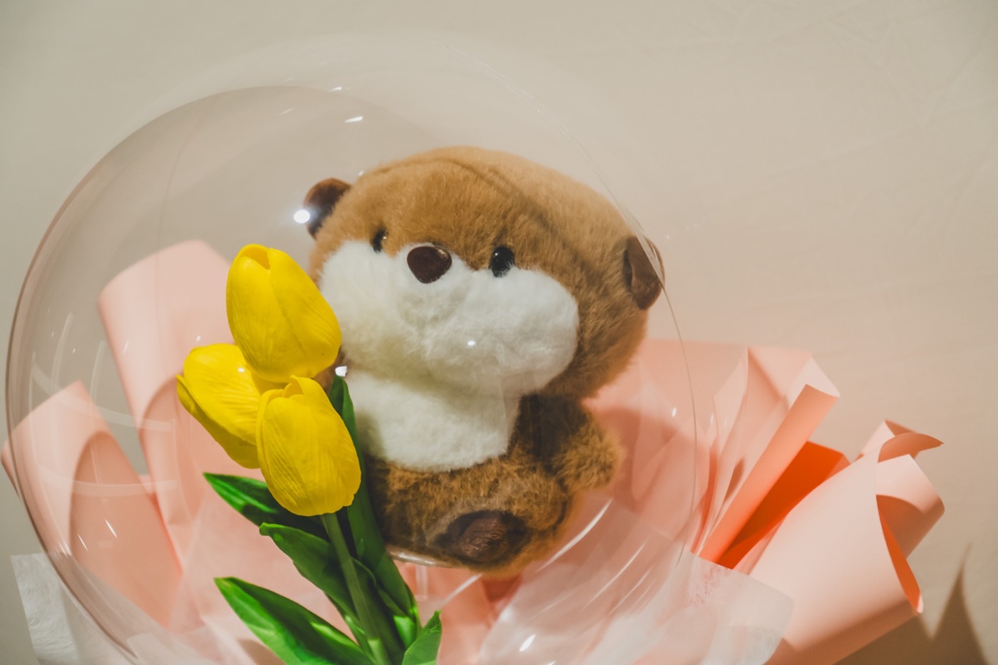 Cute Plush Tulip Balloon Bouquet Gift photo 2
